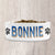 Personalised Small Dog Bowl Ceramic with Dog Name in Blues & Light Brown