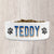 Personalised Small Dog Bowl Ceramic with Dog Name in Blues & Light Brown