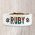 Personalised Small Dog Bowl Ceramic with Dog Name in Bright Red, Green & Blue