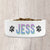Personalised Small Dog Bowl Ceramic with Dog Name in Pastel Lilacs & Green