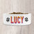 Personalised Small Dog Bowl Ceramic with Dog Name in Sunshine & Purple