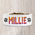 Personalised Small Dog Bowl Ceramic with Dog Name in Sunshine & Purple