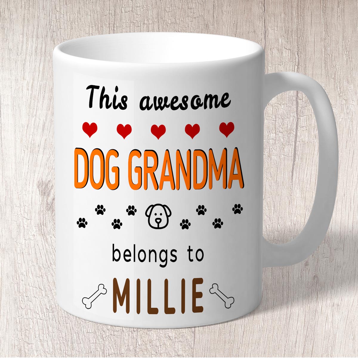 Dog Grandma Mug Personalised