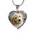 Personalised Dog Photo Heart Necklace (Silver)